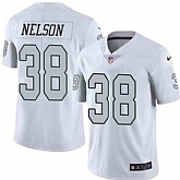 Nike Men & Women & Youth Raiders 38 Nick Nelson White Color Rush Limited Jersey,baseball caps,new era cap wholesale,wholesale hats